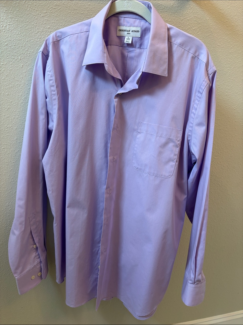 Christian Aujard Men's Lavender purple Dress Shirt - 16-16.5 34/35